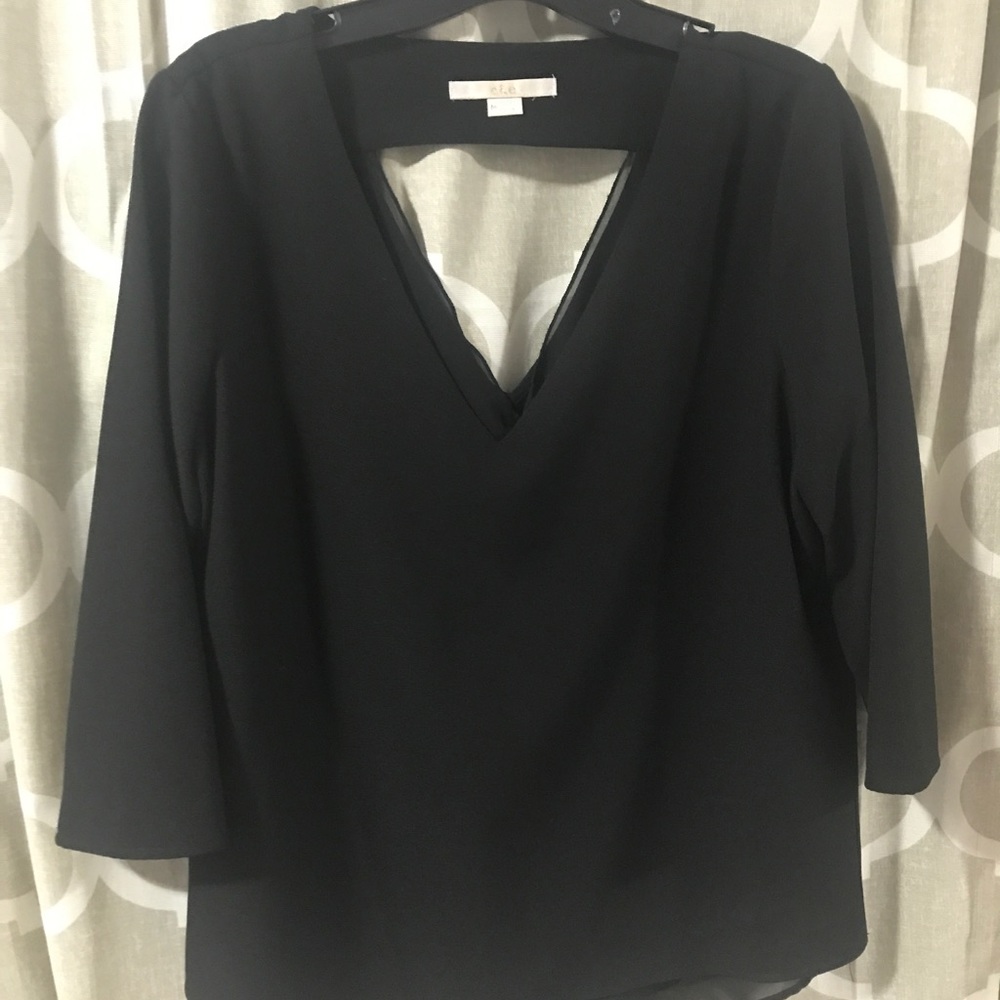 Black blouse with back cut out